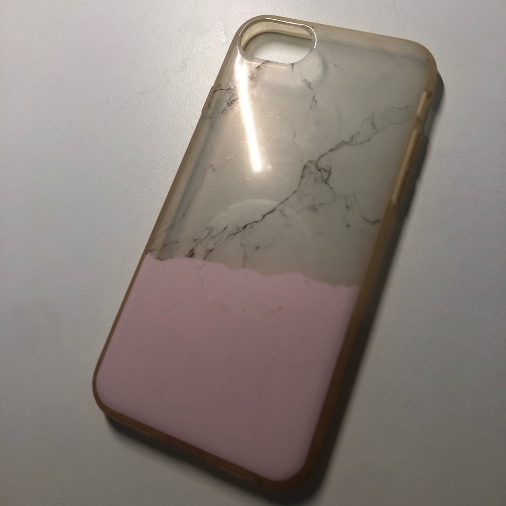 Iphone 6 7 8 pink marble phone case